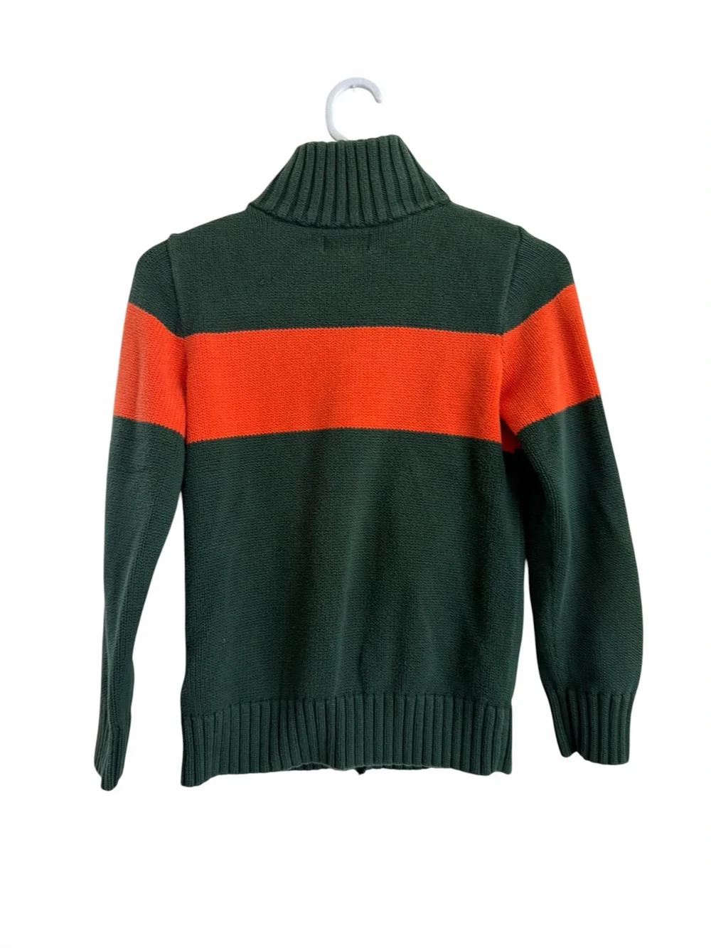 Polo by Ralph Lauren Chest Rugby Patch Zip-Up Kids Sweater Knit Jacket Size M
